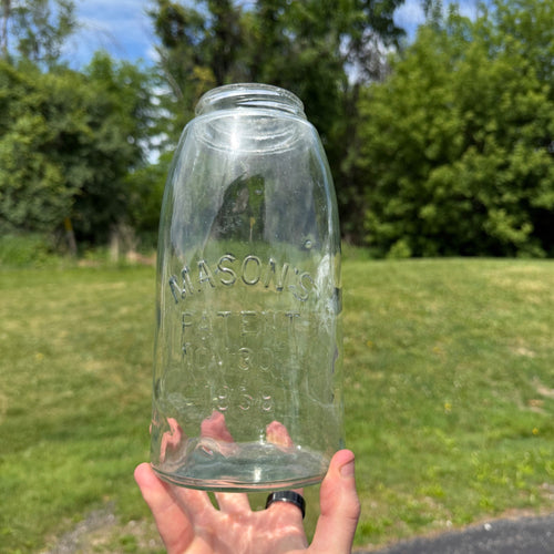 Vintage Mason Jar Patent Nov. 30th 1858 Clear Half Gallon Bold Marking
