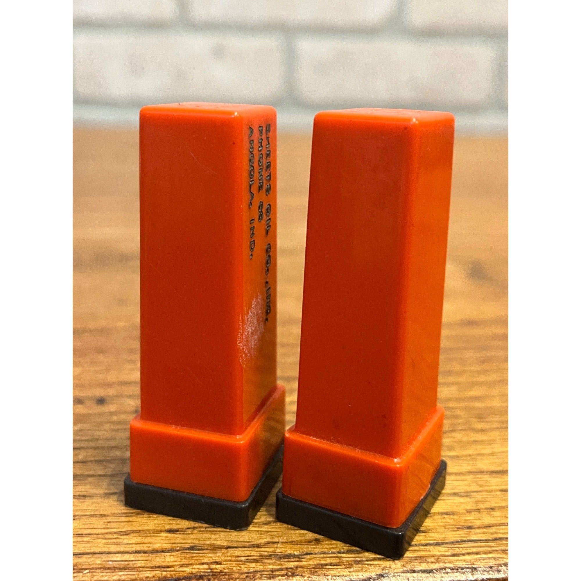 Vintage Philips 66 / Gas Pump Salt and Pepper Shakers / Sheets Oil Advertising / Angola, Indiana