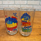 Diet Pepsi Glass You Got the Right One Baby Uh Huh Vintage 5" Lot of 2