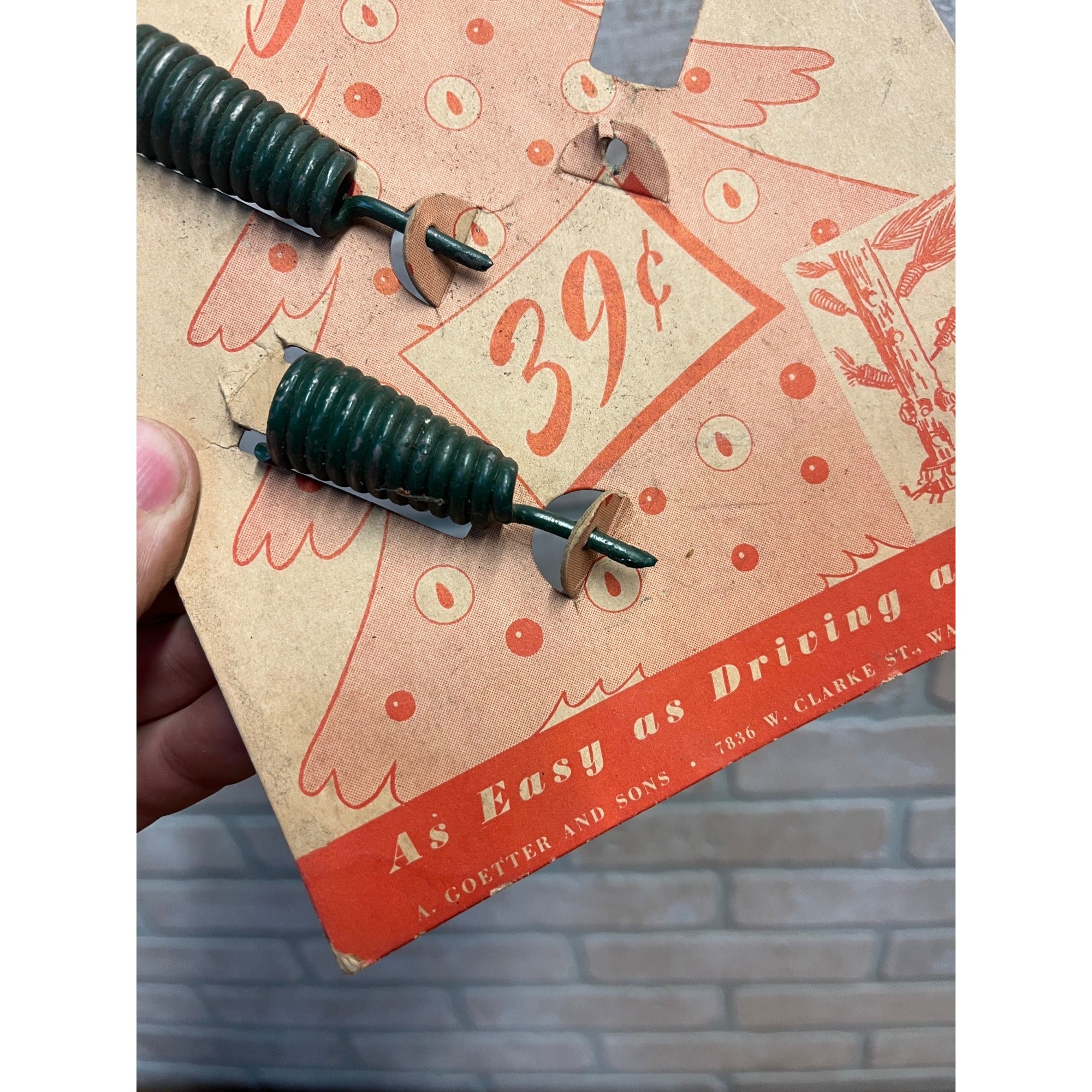 Vintage 1920s Christmas Tree Branch Holders Goetter Wauwatosa Wisconsin