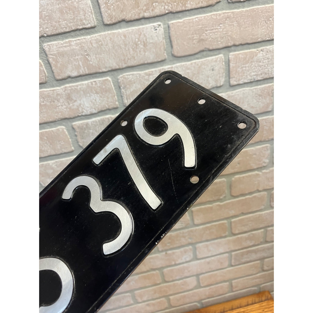 Vintage British License Plate HS 379 Scotland Lanarkshire UK Pressed Aluminum