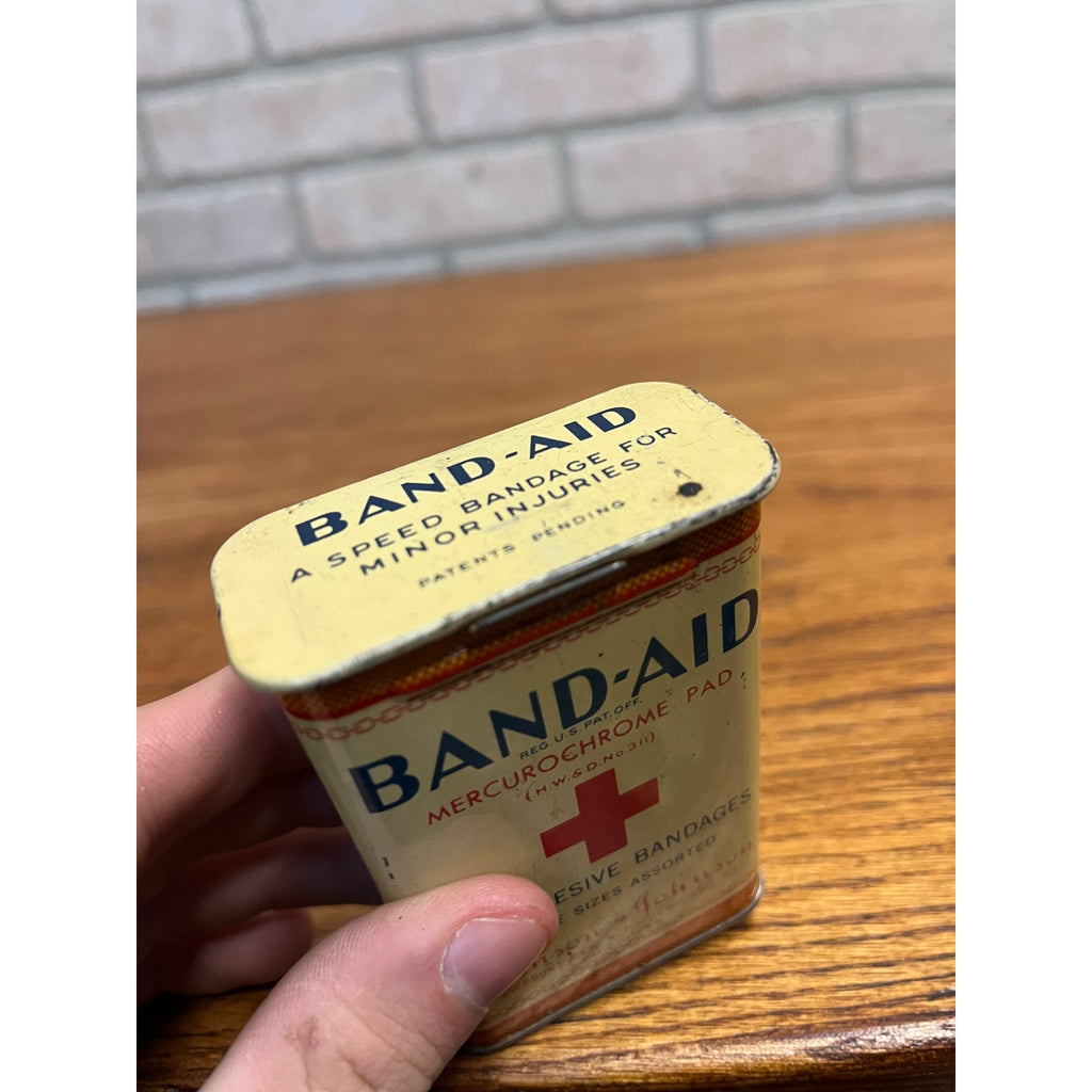 Vintage 1930s Band-Aid Mercurochrome Pad Tin Can Johnson Johnson Chicago