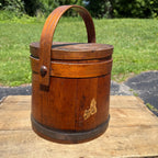 Antique Primitive 19th c. Sugar Firkin Pail Wood Handle Farmhouse AAFA