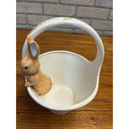 Vintage Peter Rabbit Basket Beatrix Potter 1998 Ceramic Teleflora