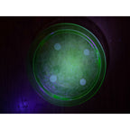 Green Jeannette Glass "Sunflower" Three-Toed Cake Plate Uranium Glass