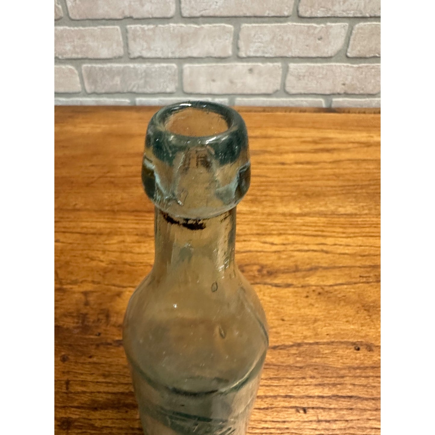 Blob Top Beer Bottle Frank F Apgar Dover NJ New Jersey Spelled Out Applied Top