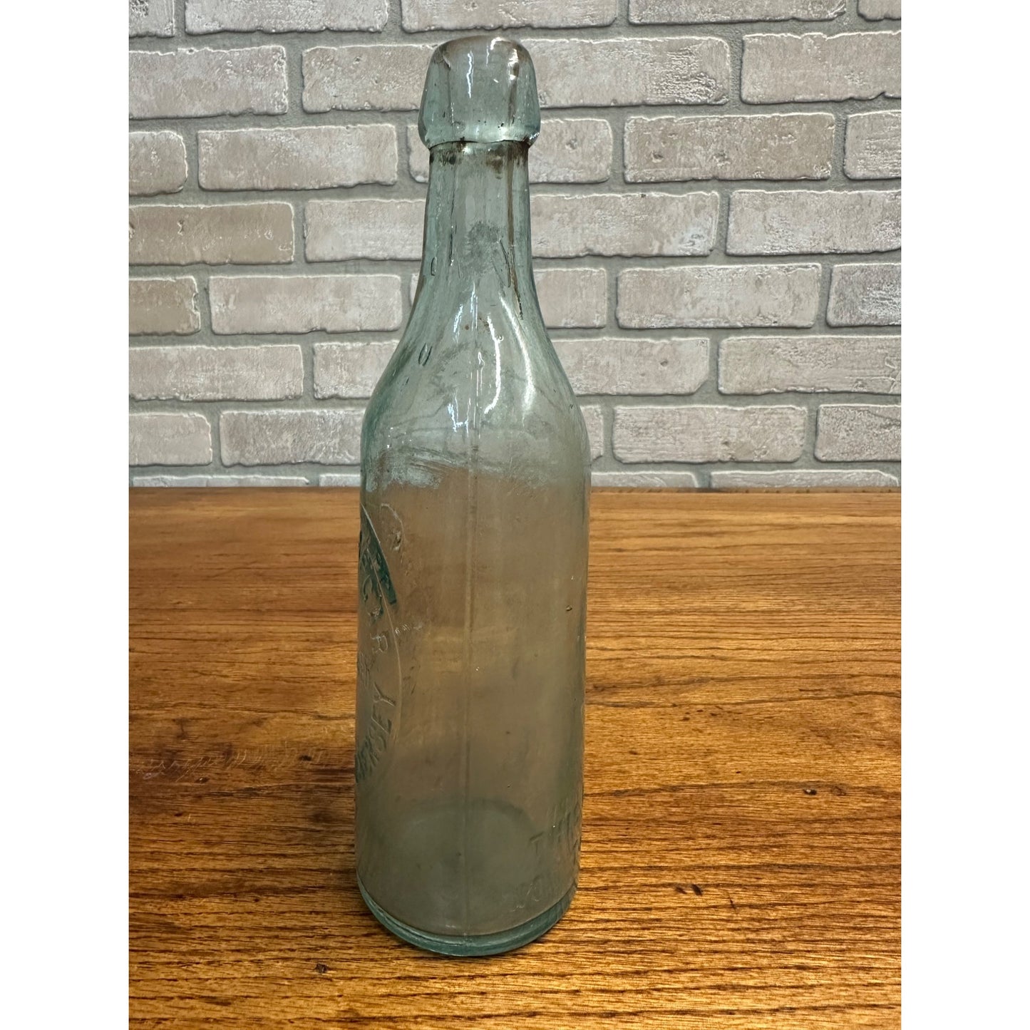 Blob Top Beer Bottle Frank F Apgar Dover NJ New Jersey Spelled Out Applied Top