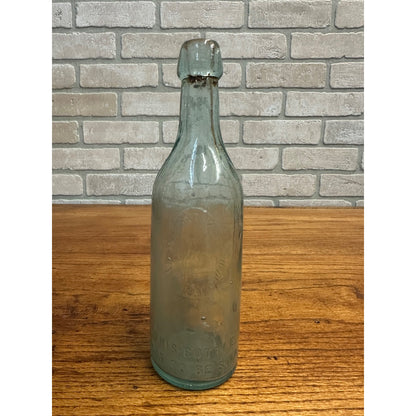 Blob Top Beer Bottle Frank F Apgar Dover NJ New Jersey Spelled Out Applied Top