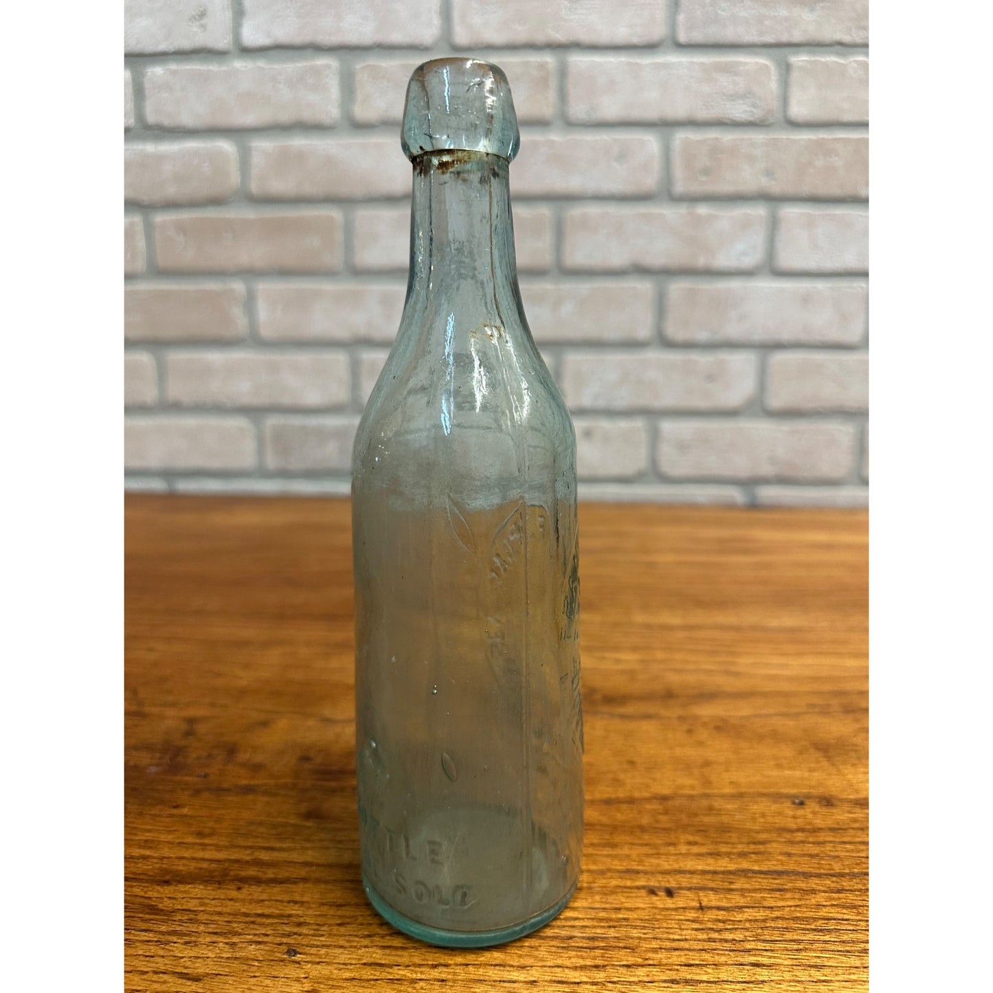 Blob Top Beer Bottle Frank F Apgar Dover NJ New Jersey Spelled Out Applied Top