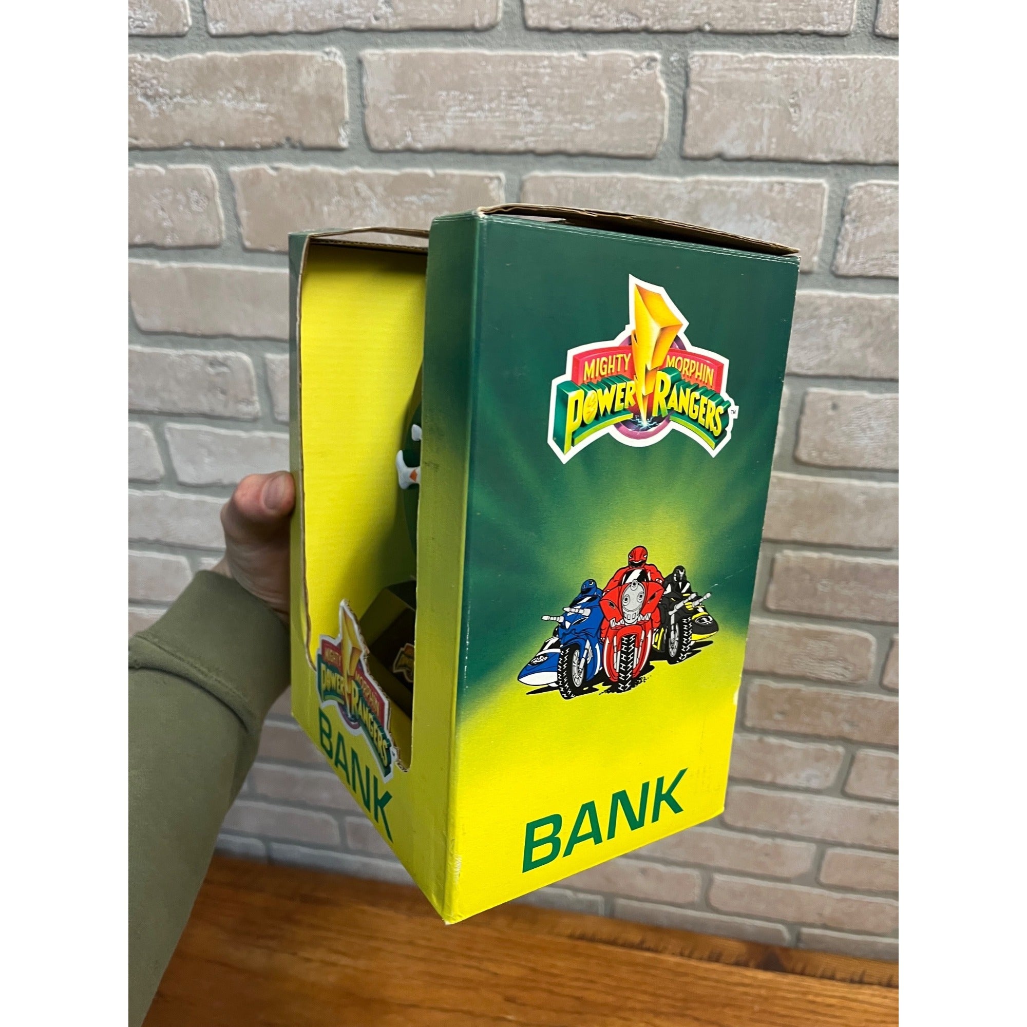 Vintage 1994 Mighty Morphin Red Power Rangers Coin Bank Original Box NOS NEW