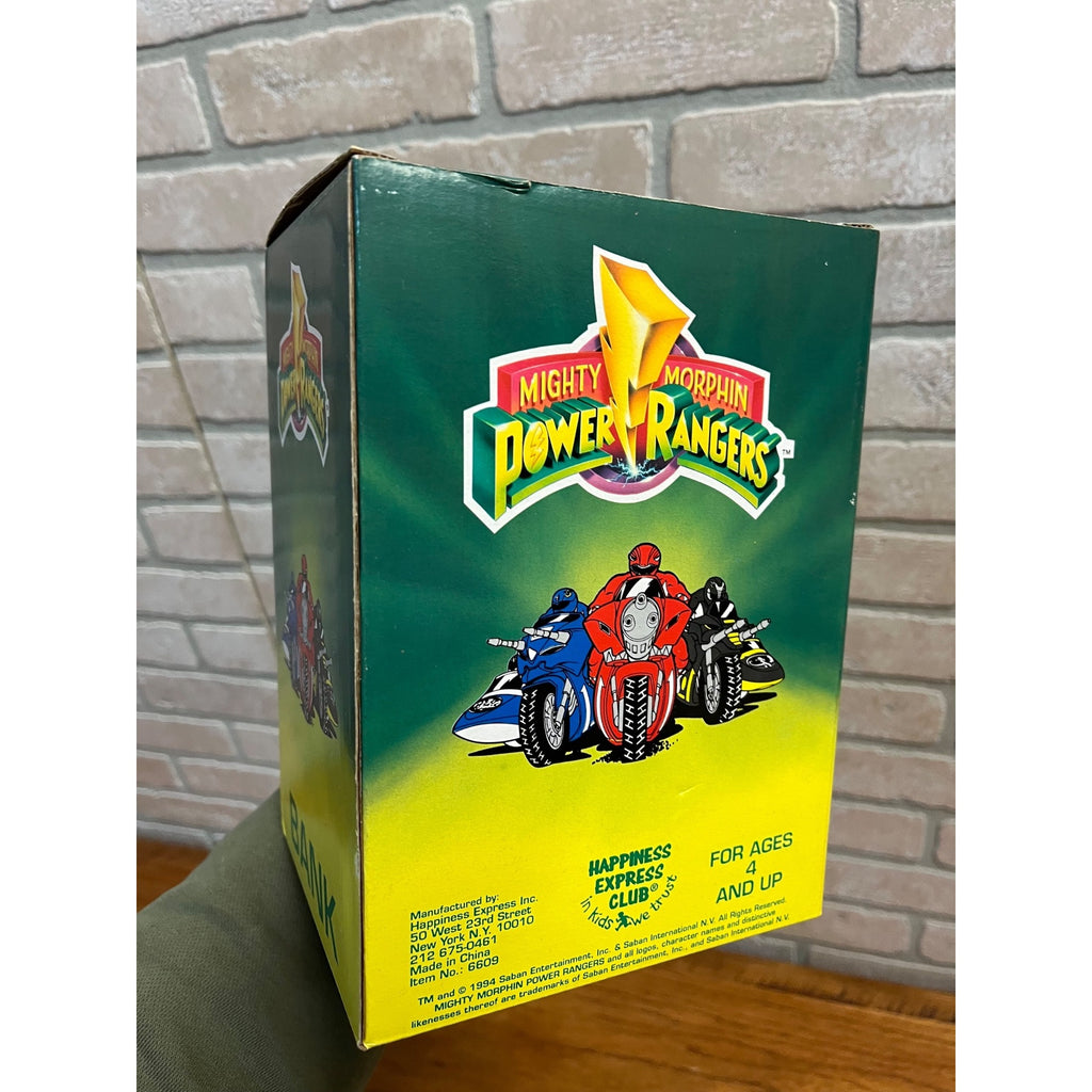 Vintage 1994 Mighty Morphin Red Power Rangers Coin Bank Original Box NOS NEW