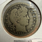 1916-D Barber Quarter United States Silver Coin Circulated