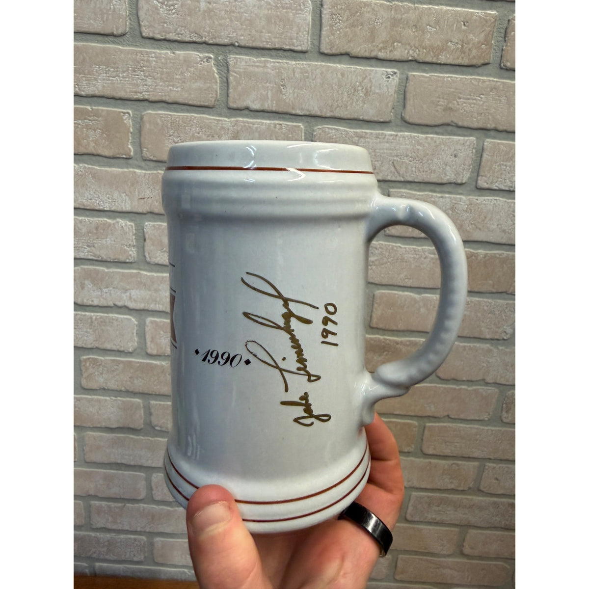 1990 Leinenkugel's Limited Collector Bock Beer Mug Stein 1/2000