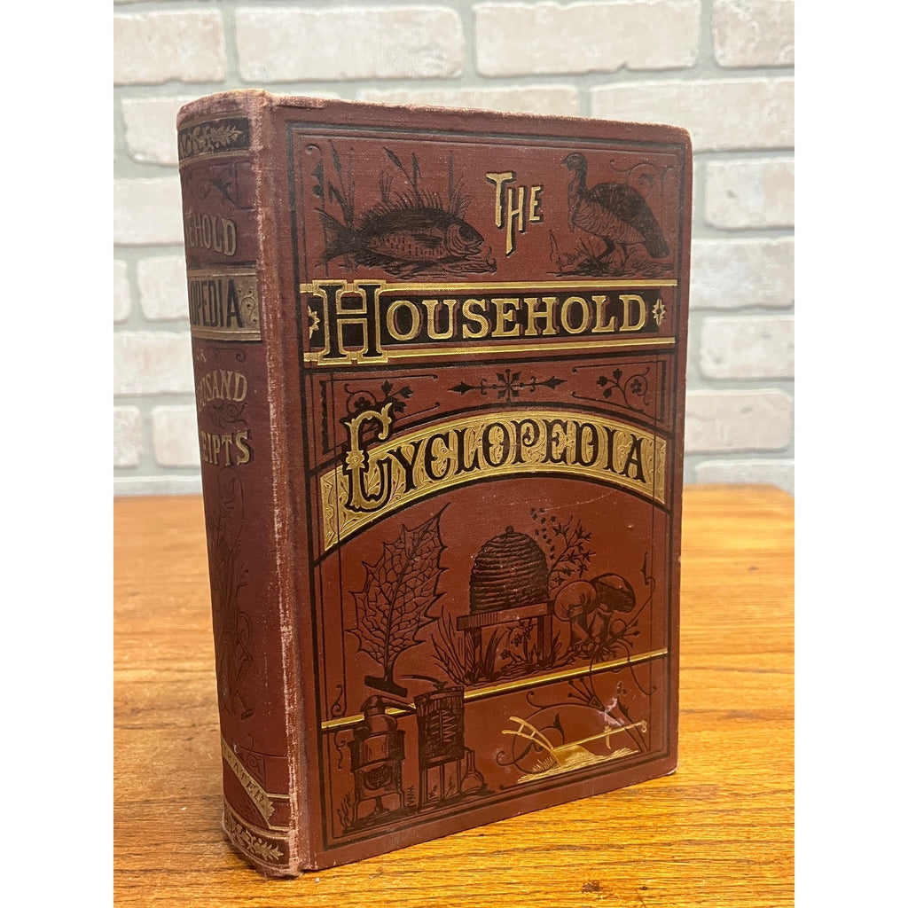Antique The Household Cyclopedia USeful Knowledge Book 1880s Victorian Animals