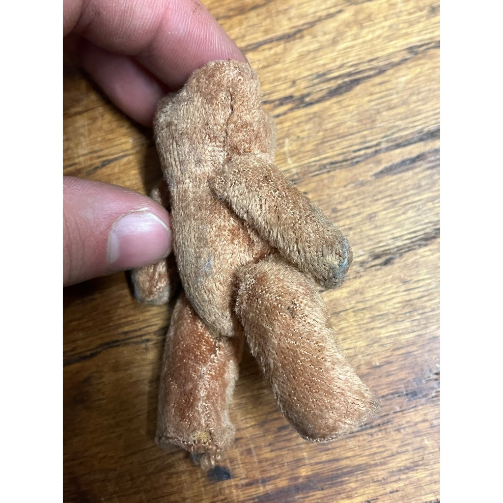 Antique 1920s Mohair Teddy Bear Miniature Jointed 3" Child's Toy