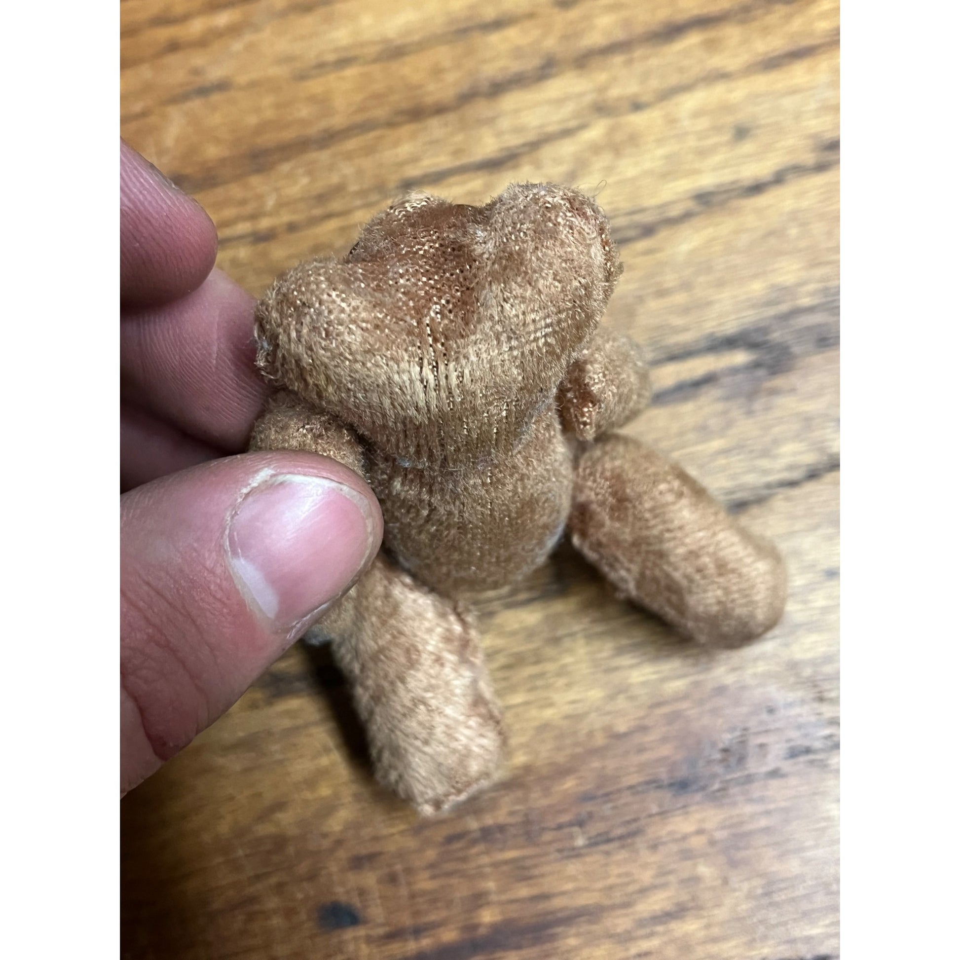 Antique 1920s Mohair Teddy Bear Miniature Jointed 3" Child's Toy