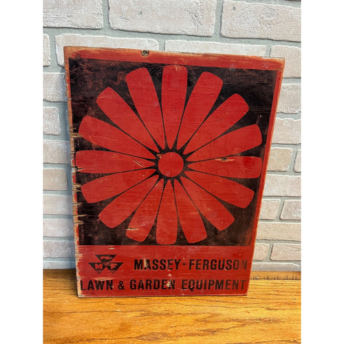 Original Vintage Massey Ferguson Tractor Dealership Wooden Advertising Sign