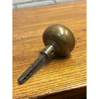 Antique Three Feather Indian Bronze Doorknob Reading Improved Order of Red Men