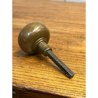 Antique Three Feather Indian Bronze Doorknob Reading Improved Order of Red Men