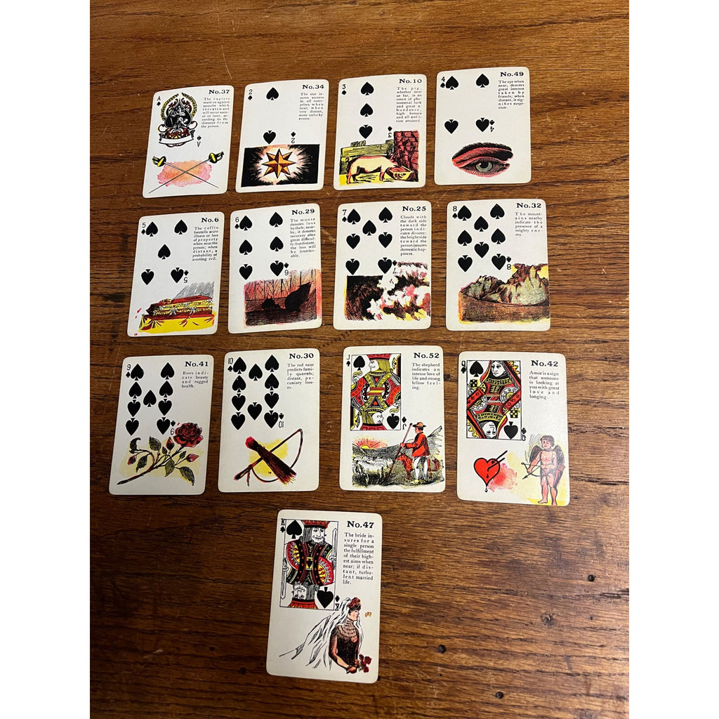 1880s McLoughlin Bros Boxed Fortune Telling Card Game Madame Lenormand Halloween