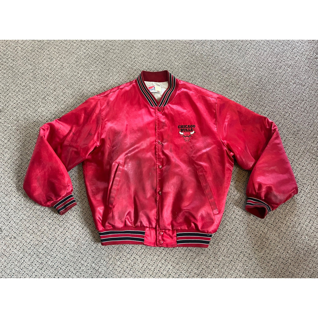 Vintage 1990s Swingster NBA Chicago Bulls Satin Bomber Jacket Mens XL Jordan