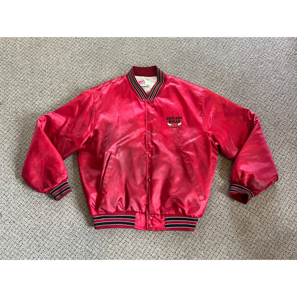 Vintage 1990s Swingster NBA Chicago Bulls Satin Bomber Jacket Mens XL Jordan
