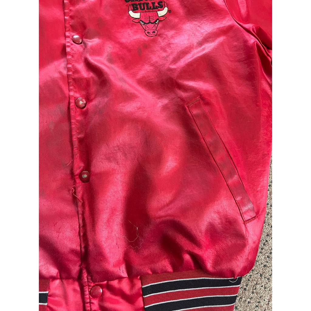 Vintage 1990s Swingster NBA Chicago Bulls Satin Bomber Jacket Mens XL Jordan