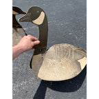 Vintage 1940s Dup-A-Goose Folding Decoys Pair Dunster Sporting Goods Seattle