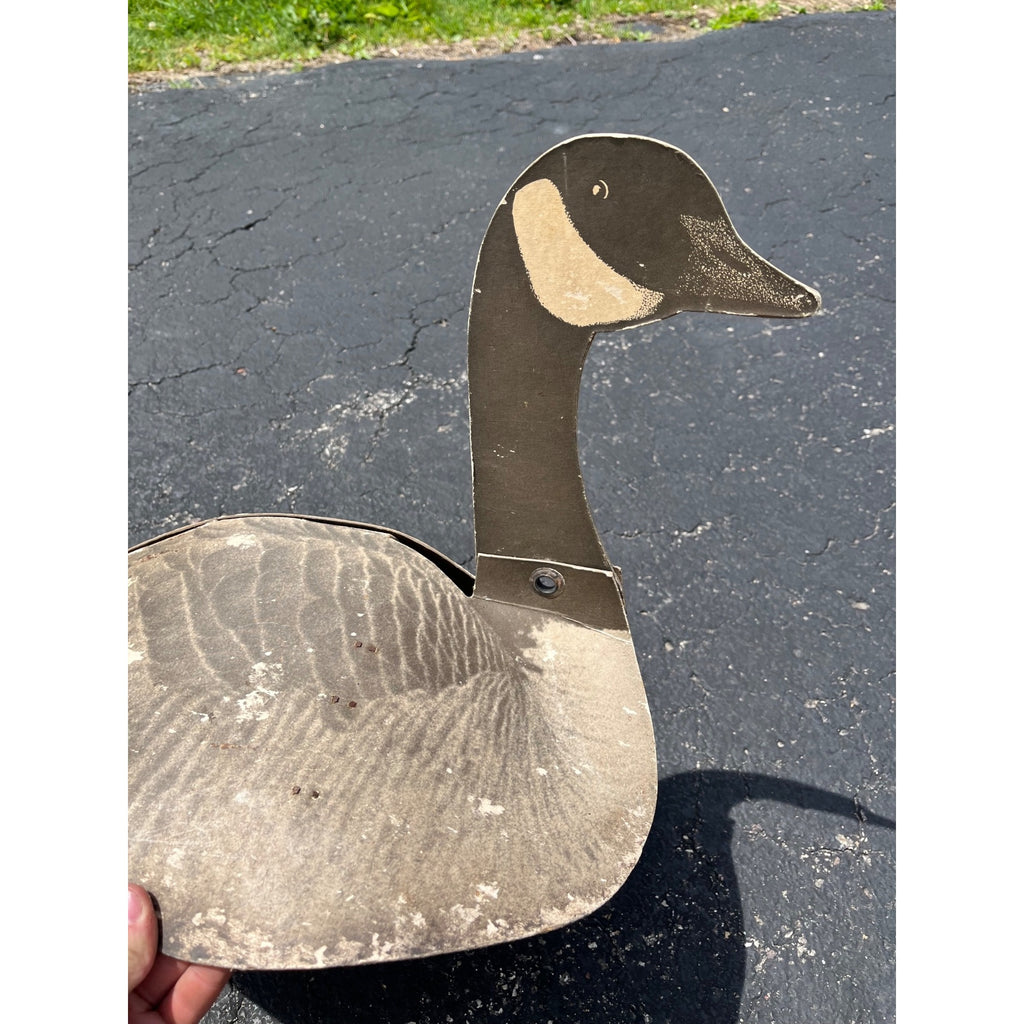 Vintage 1940s Dup-A-Goose Folding Decoys Pair Dunster Sporting Goods Seattle