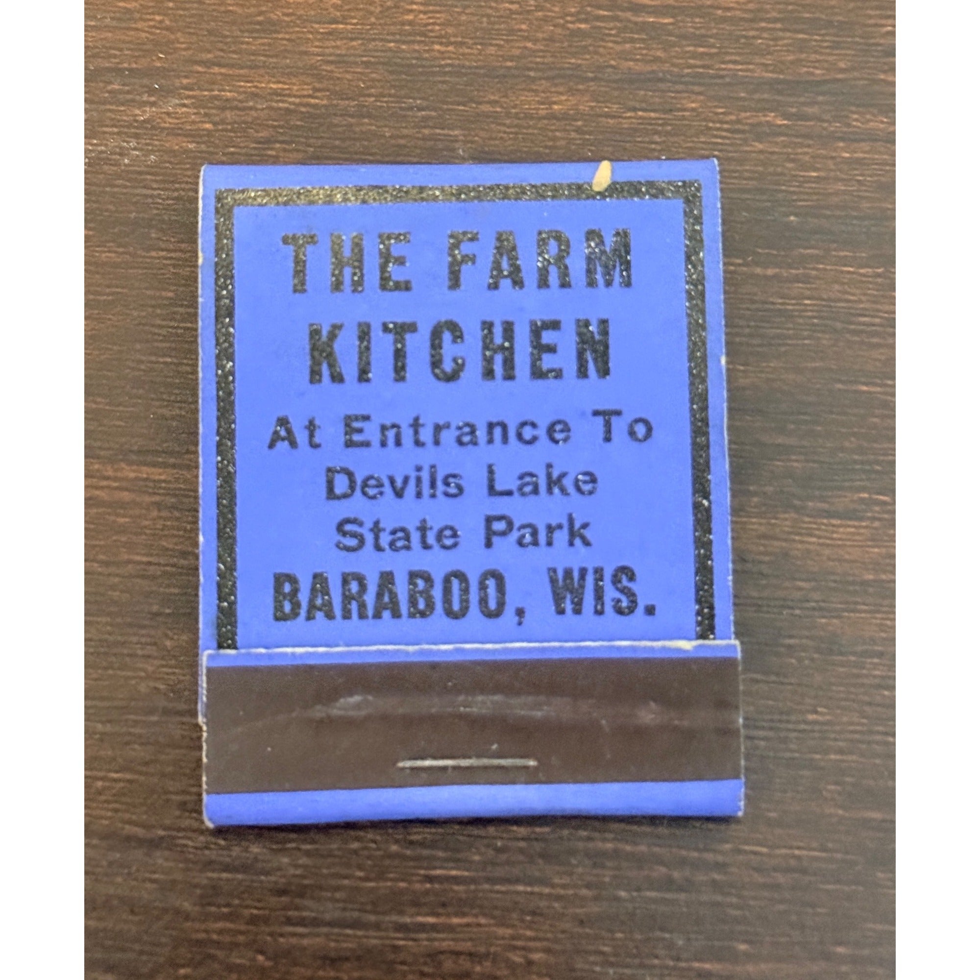 Vintage Farm Kitchen Baraboo Wisconsin WI Unstruck FULL Matchbook Restaurant