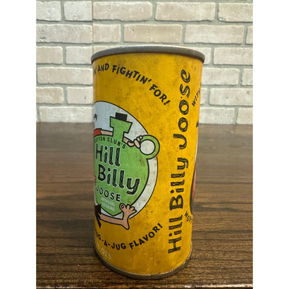 Vintage 1970s Hill Billy Joose Soda Can Cotton Club Bottling Ohio Pull Tab 12oz