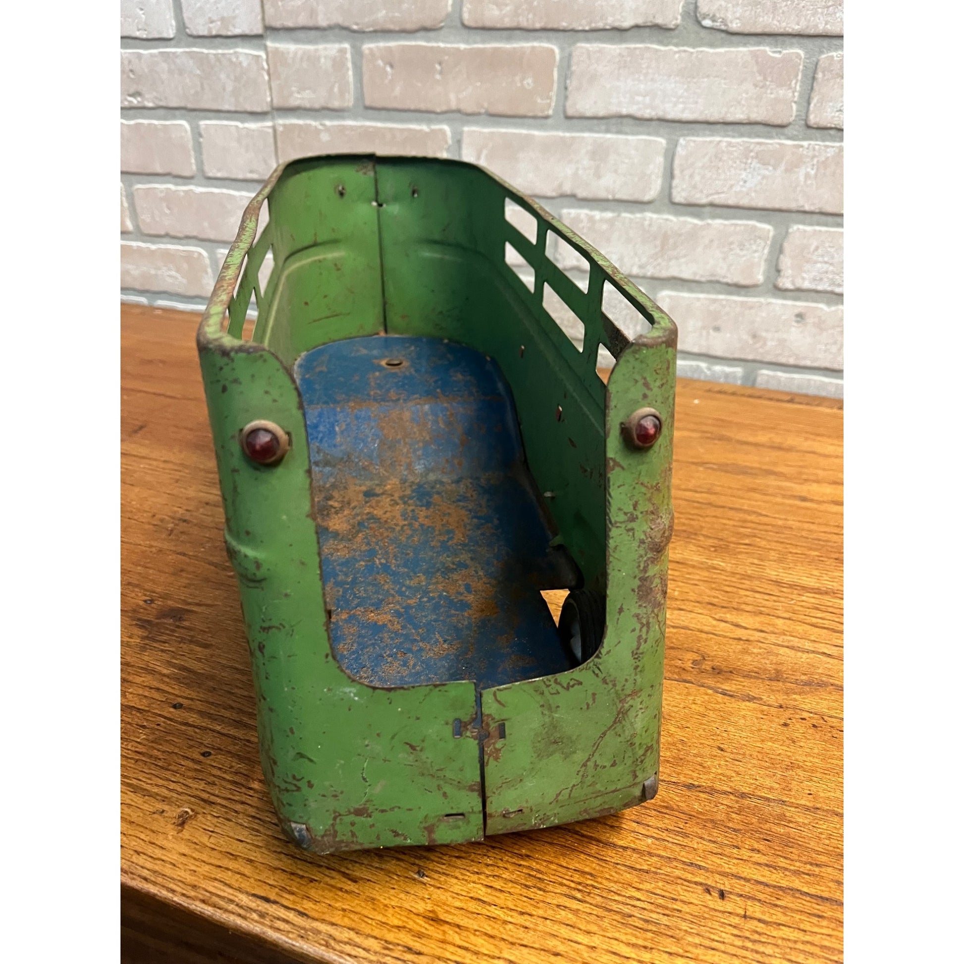 Vintage 1940s Wyandotte Truck Lines Pressed Steel Toy Semi Cab & Trailer