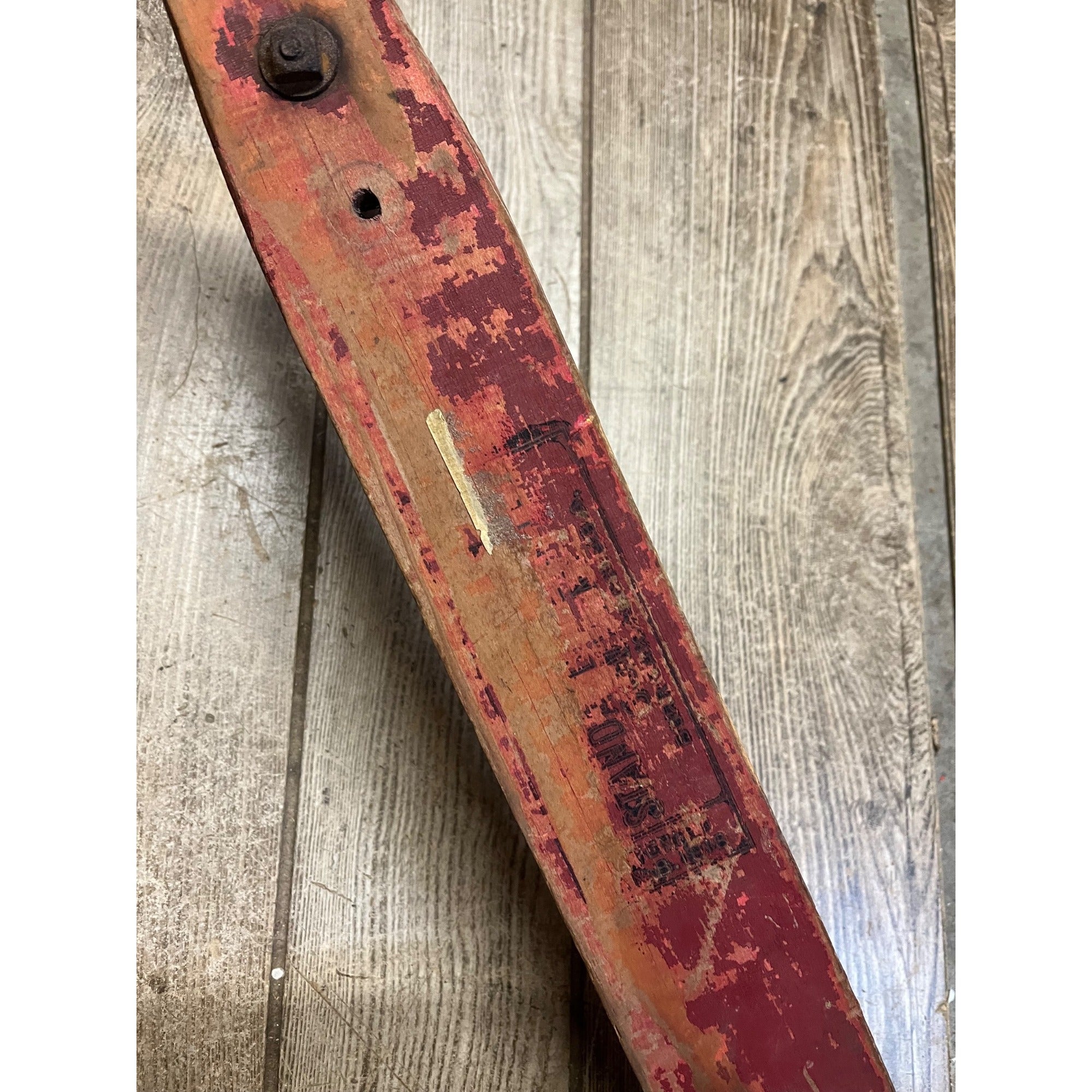 Vintage Primitive Wooden Seed Sower Potato Bulb Planter Tool Farm Decor