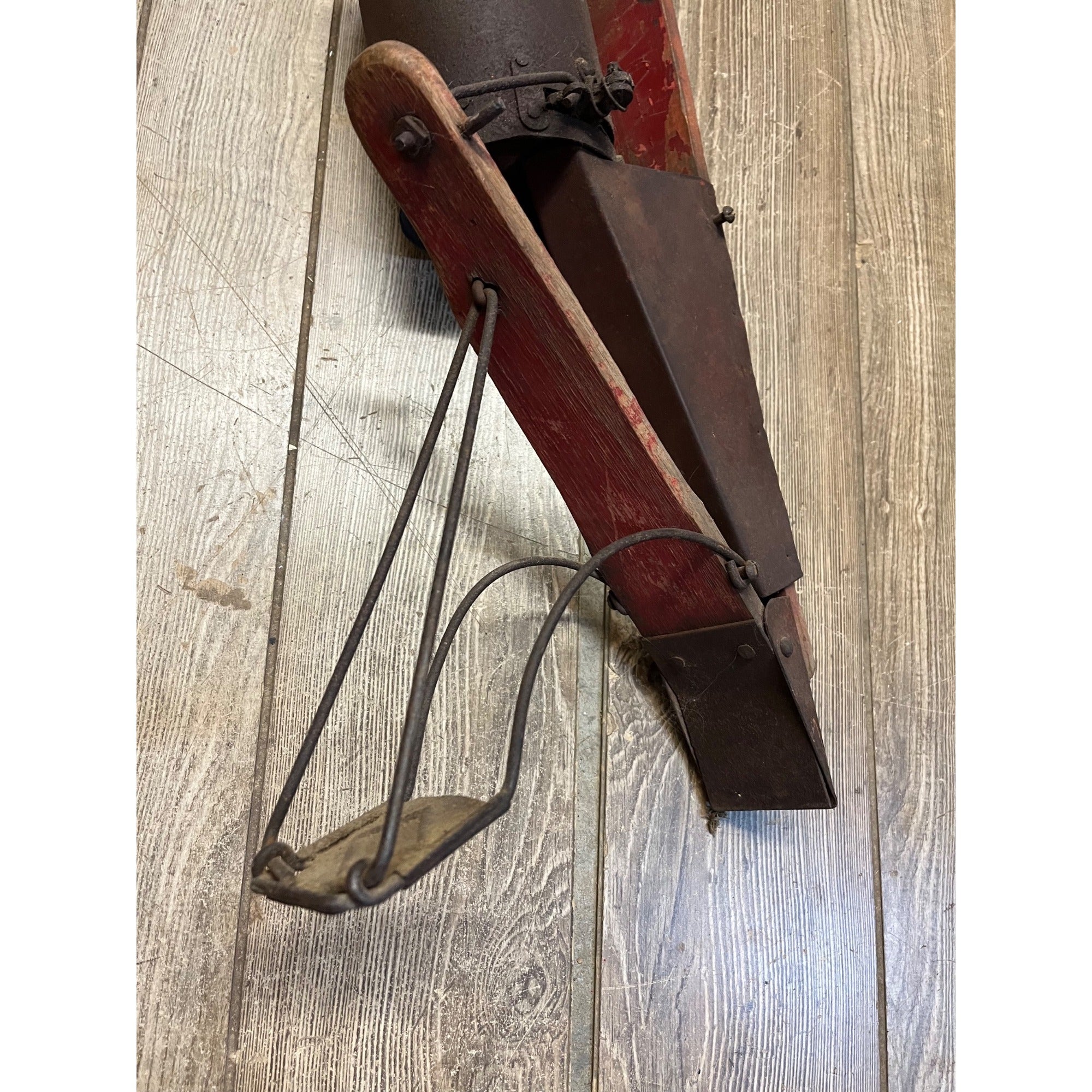 Vintage Primitive Wooden Seed Sower Potato Bulb Planter Tool Farm Decor