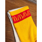 Vintage McDonald's Knit Scarf Red Yellow White Fringe Golden Arches 60”
