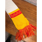 Vintage McDonald's Knit Scarf Red Yellow White Fringe Golden Arches 60”