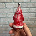 Antique 1920s Father Christmas Santa Claus Glass Ornament Early