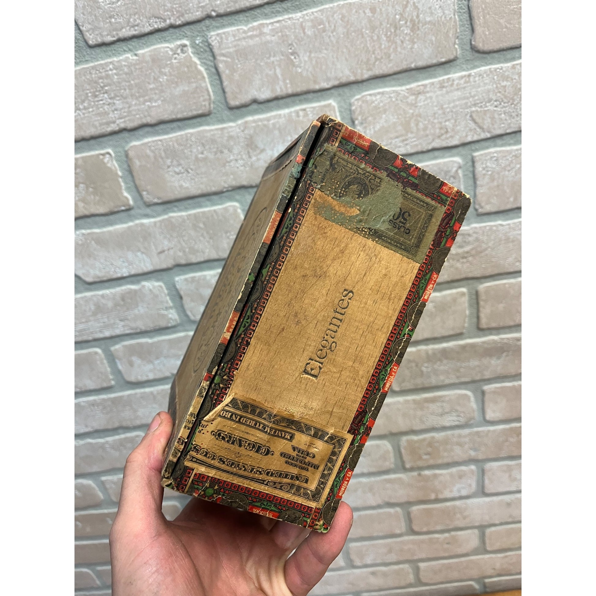 RARE Vintage La Diligencia Cigar Wooden Box Advertising Tampa Florida