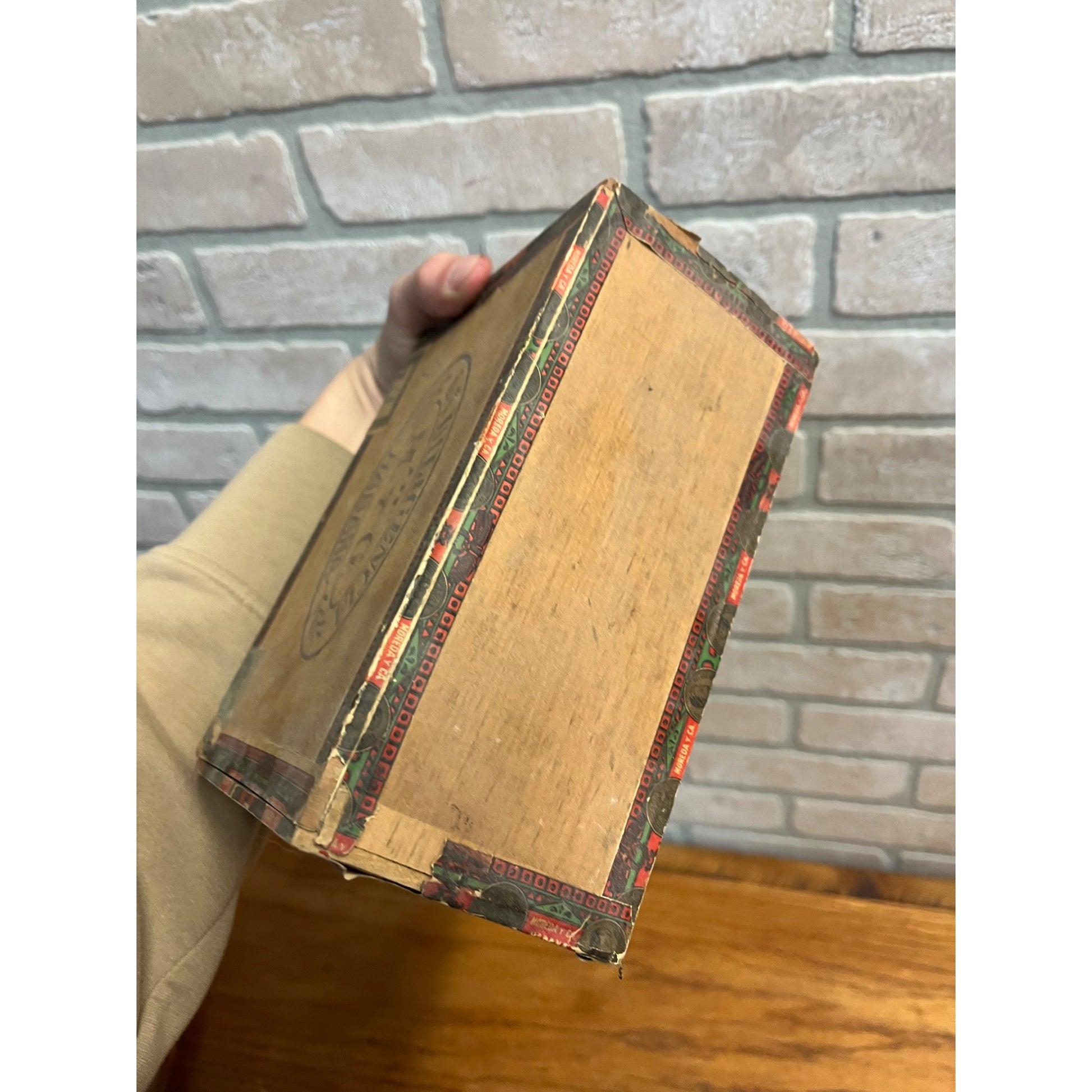 RARE Vintage La Diligencia Cigar Wooden Box Advertising Tampa Florida