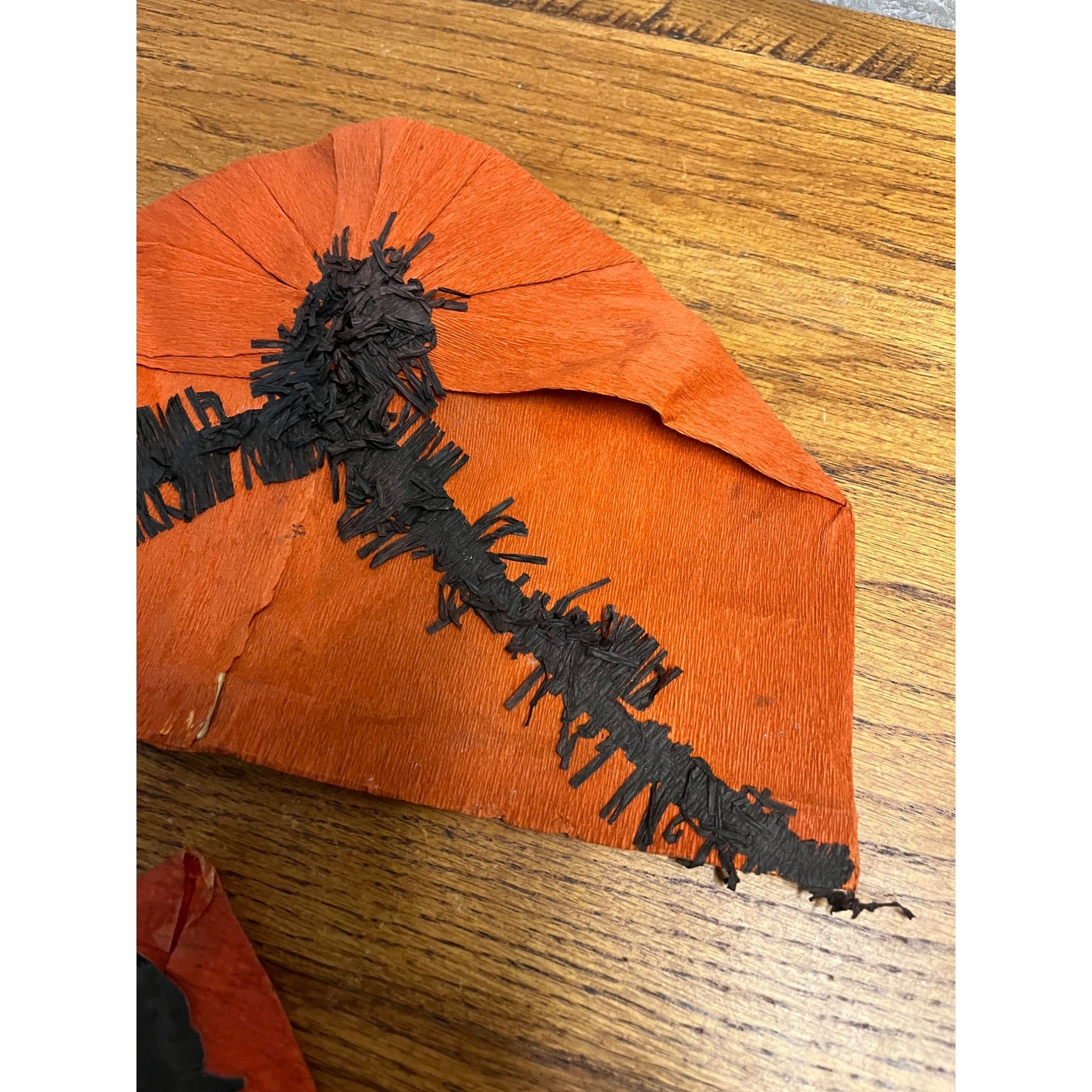 Vintage 1930s Halloween Party Crepe Tissue Paper Hats Flying Witch - German