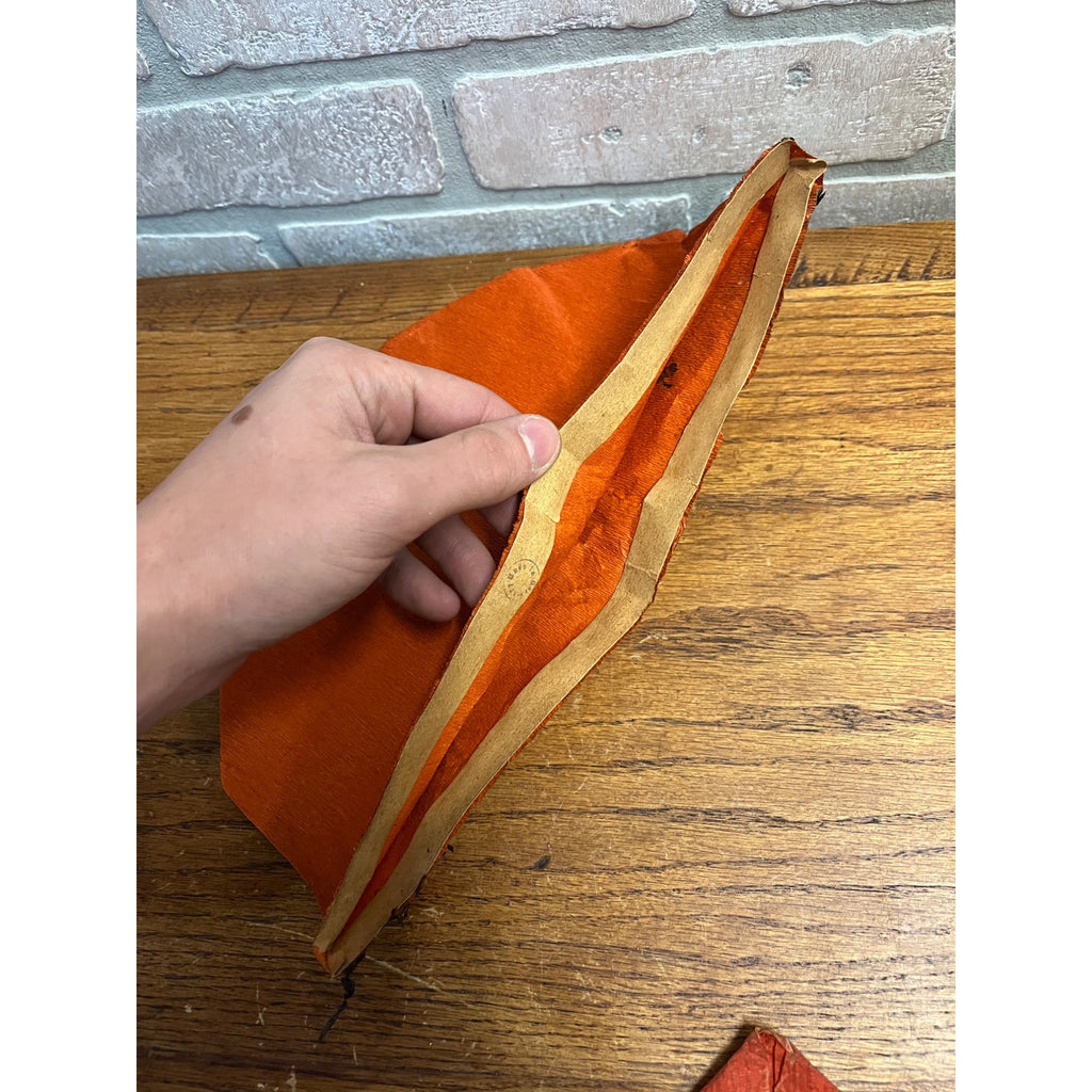 Vintage 1930s Halloween Party Crepe Tissue Paper Hats Flying Witch - German