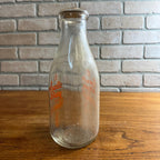 Vintage Sunlite Dairy Oshkosh Wisconsin Quart Milk Bottle Dairy Glass