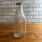Vintage Sunlite Dairy Oshkosh Wisconsin Quart Milk Bottle Dairy Glass