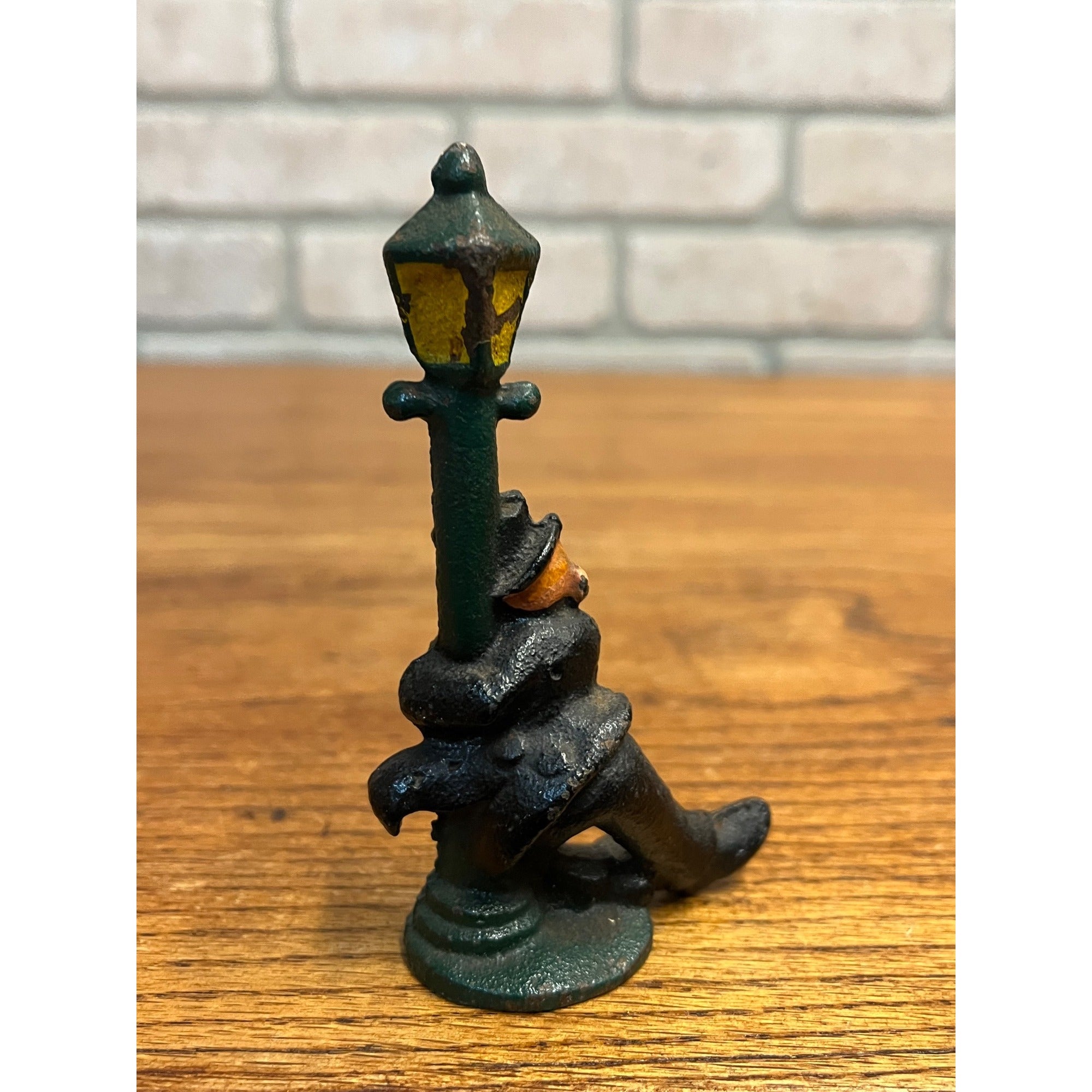 Antique Vintage Drunken Man Hobo Cast Iron Bottle Opener Lamp Post John Wright