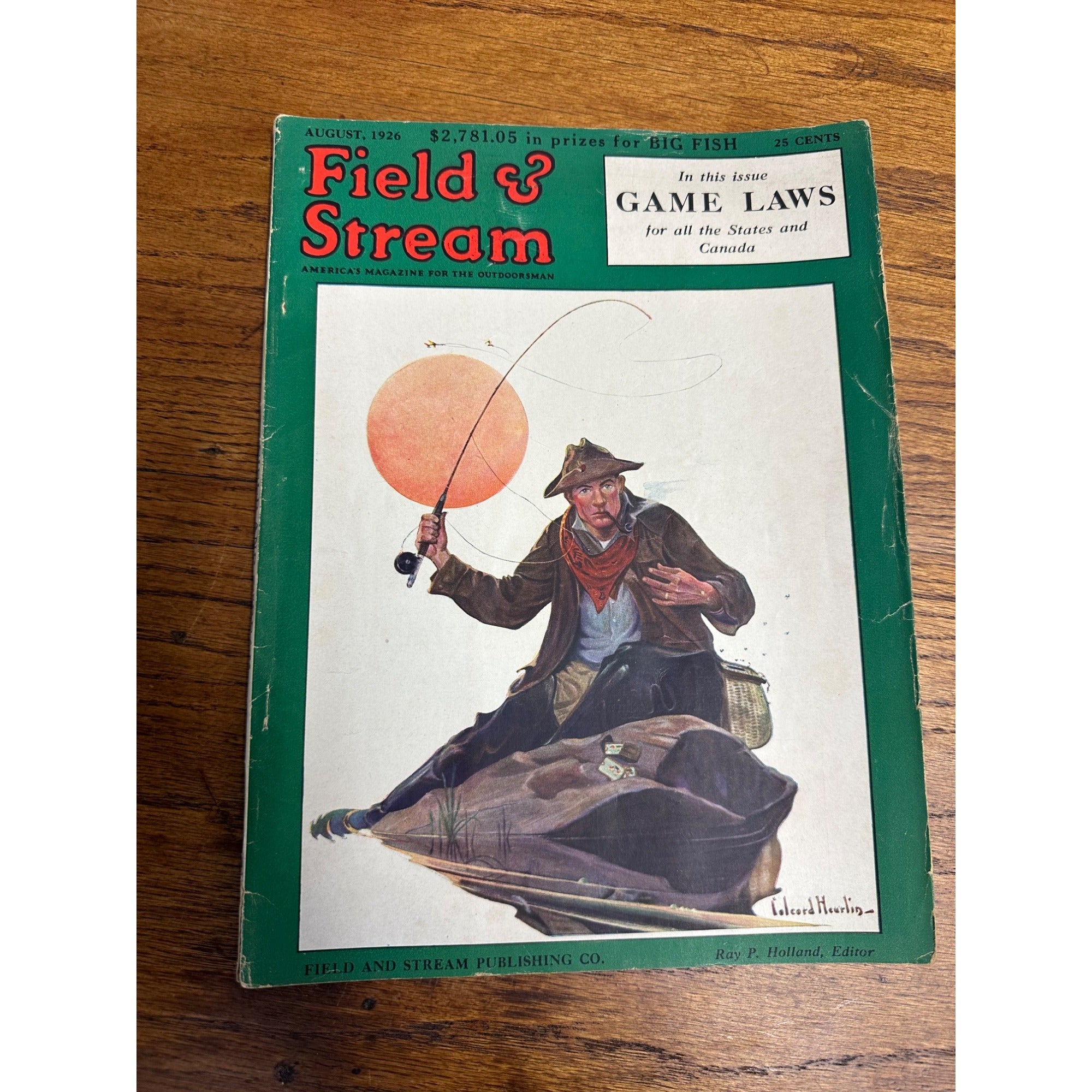 Vintage Field & Stream Outdoorsman Magazine (August 1926) No 4 Hunting Fishing