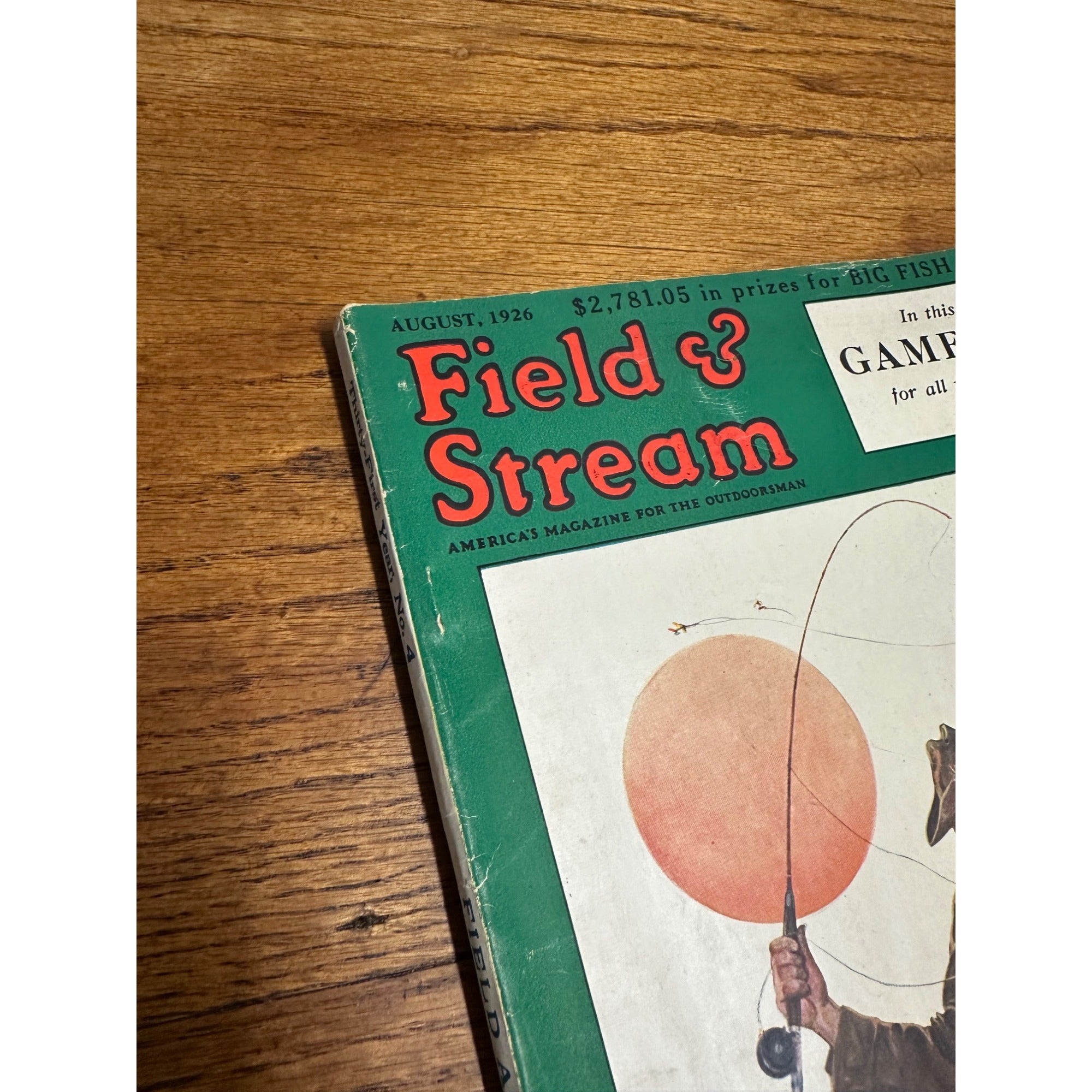 Vintage Field & Stream Outdoorsman Magazine (August 1926) No 4 Hunting Fishing