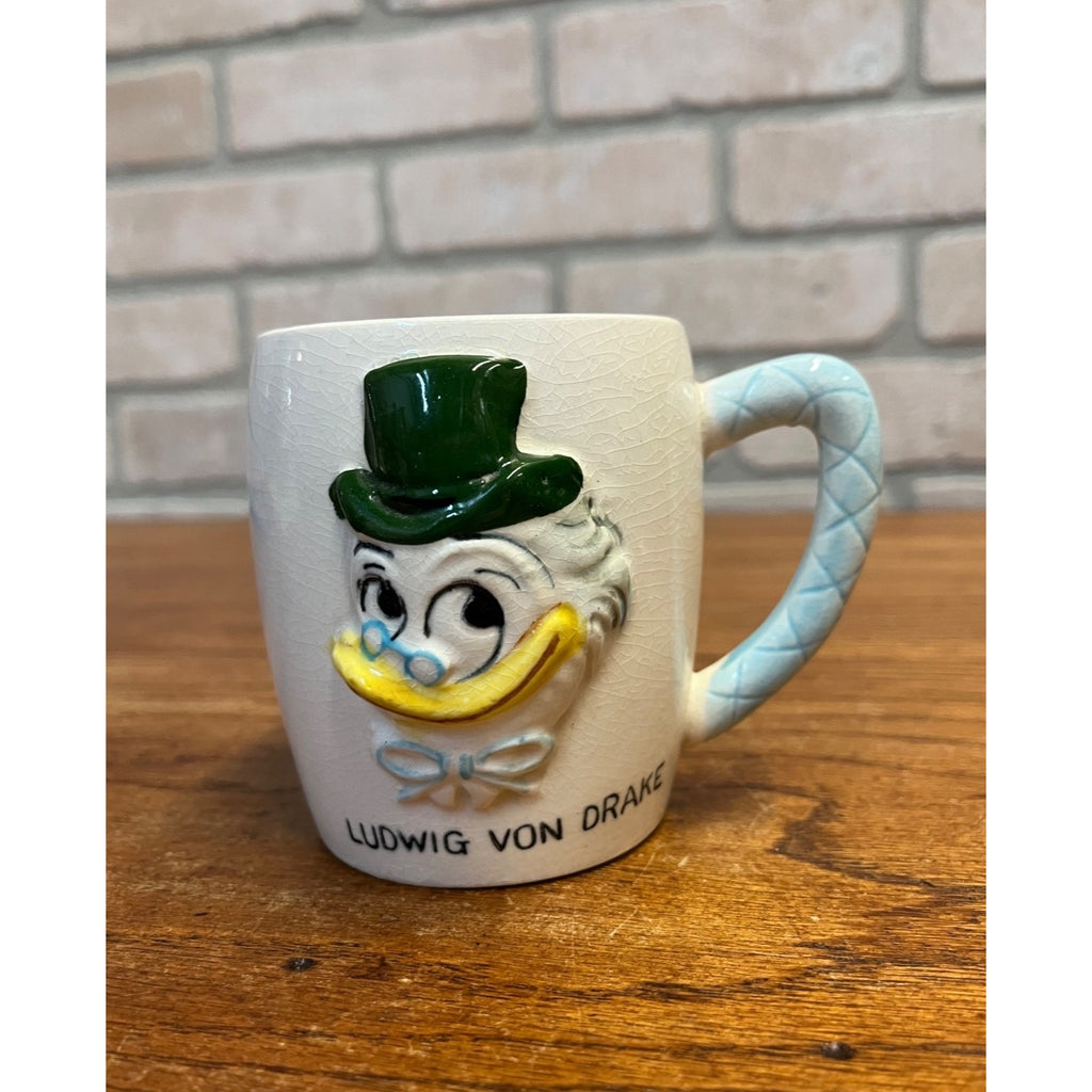 Vintage 1960's Ceramic Ludwig Von Drake Walt Disney Productions 3-D Mug