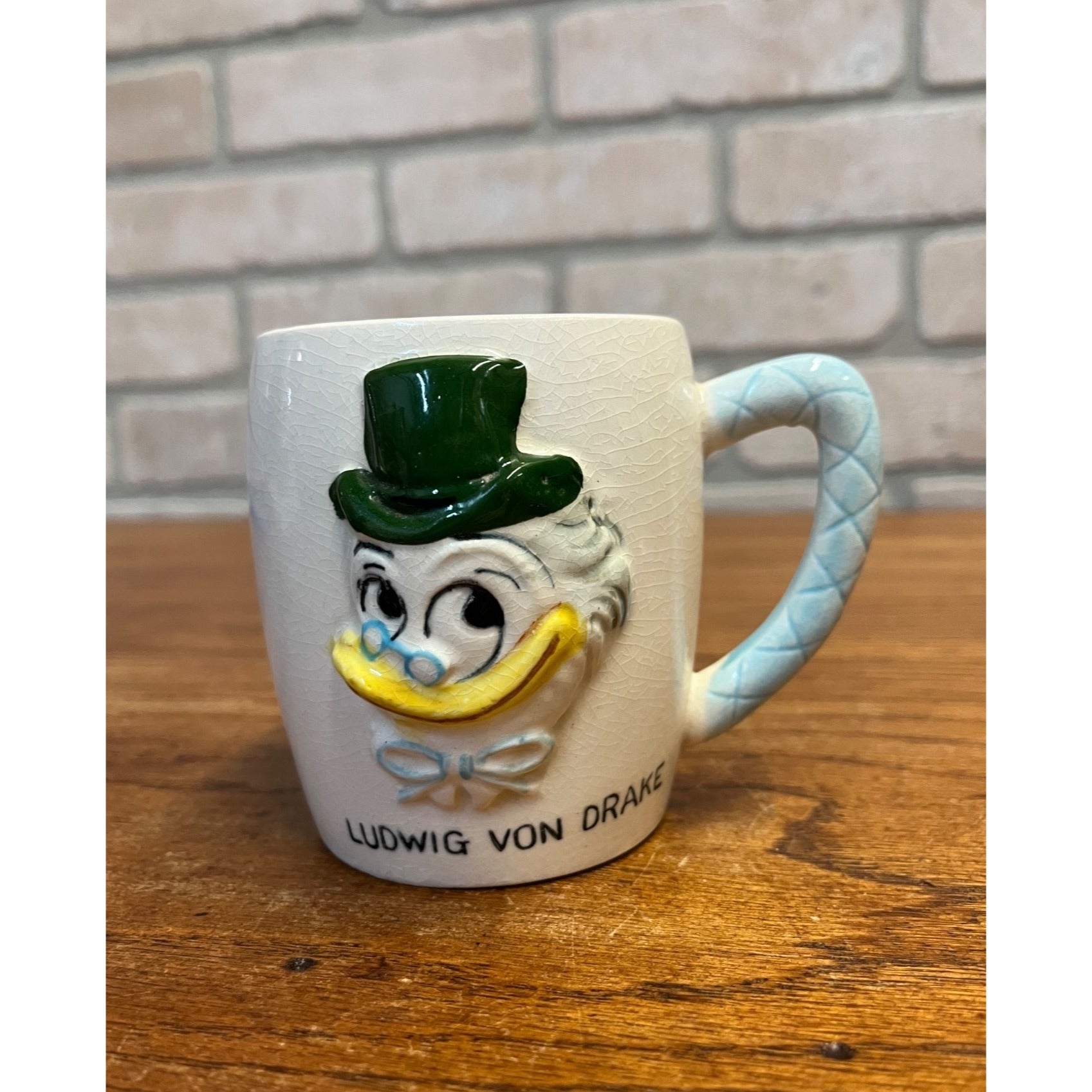 Vintage 1960's Ceramic Ludwig Von Drake Walt Disney Productions 3-D Mug