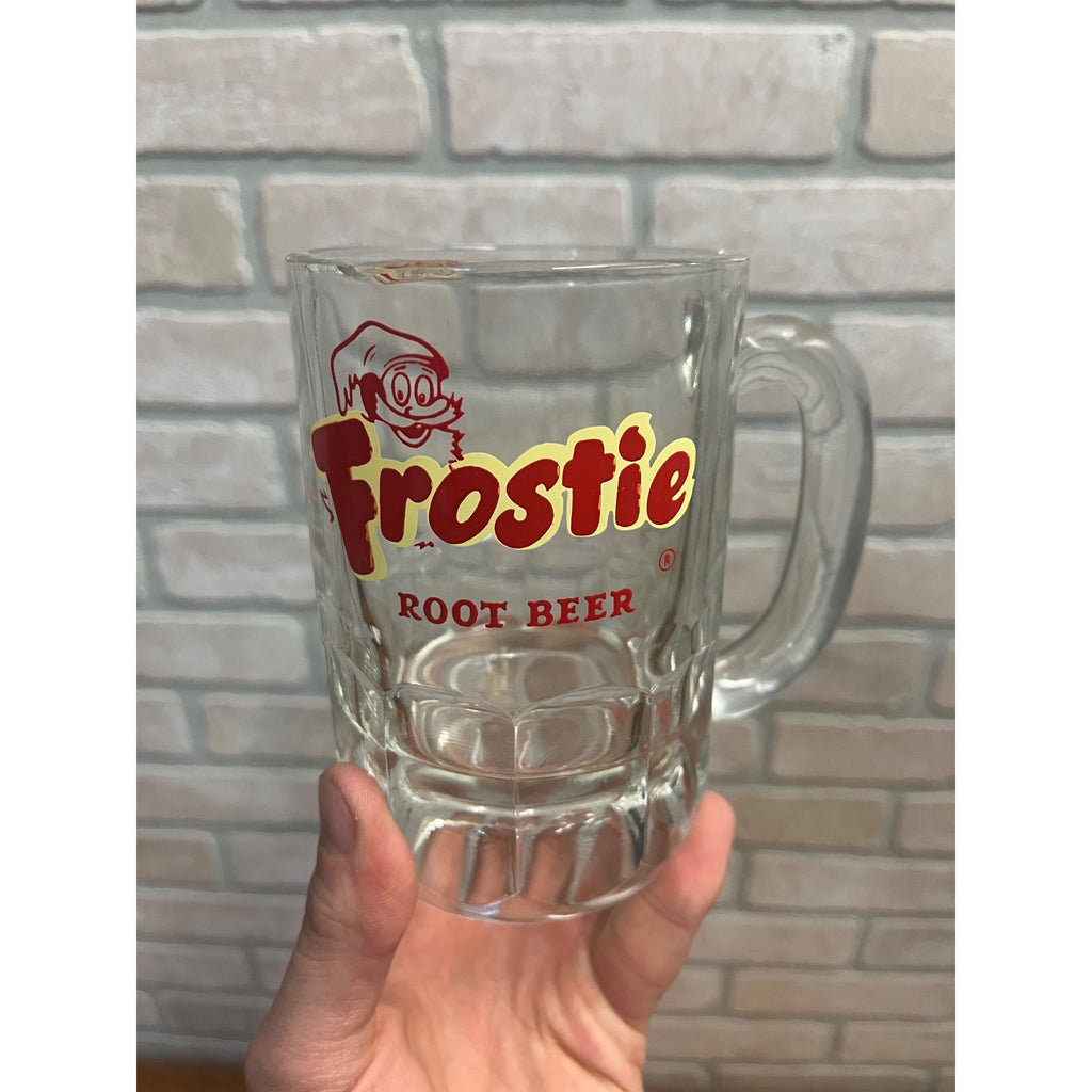 VINTAGE FROSTIE ROOT BEER SODA POP FOUNTAIN 5" HEAVY GLASS MUGS