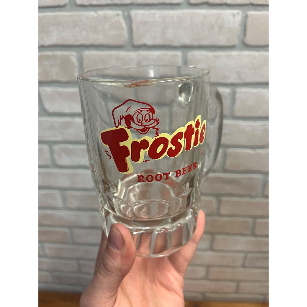VINTAGE FROSTIE ROOT BEER SODA POP FOUNTAIN 5" HEAVY GLASS MUGS